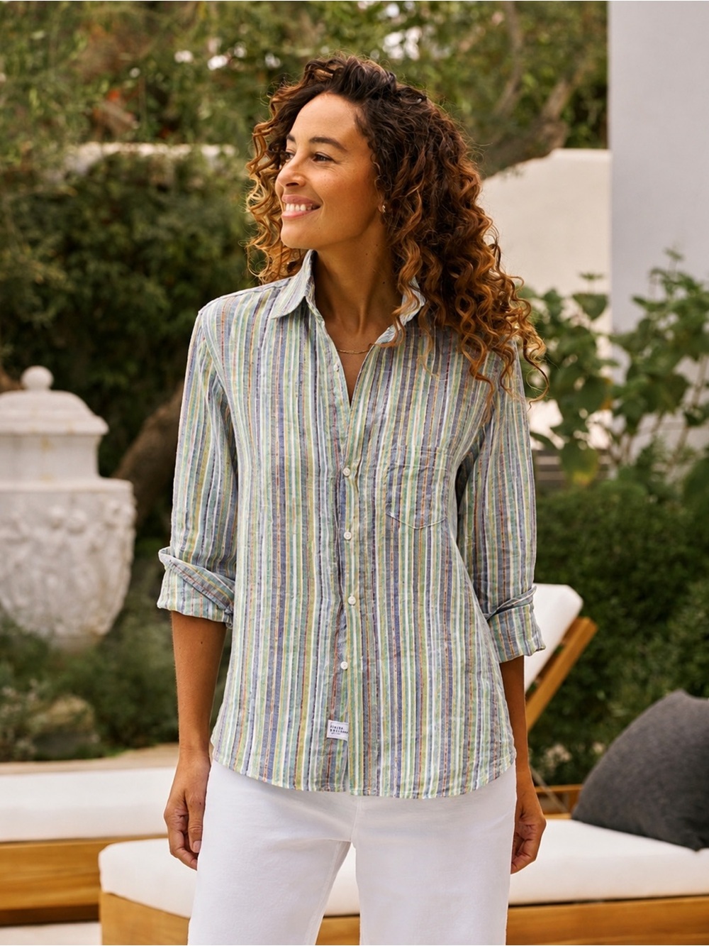 Frank & Eileen striped shirt women’s size small